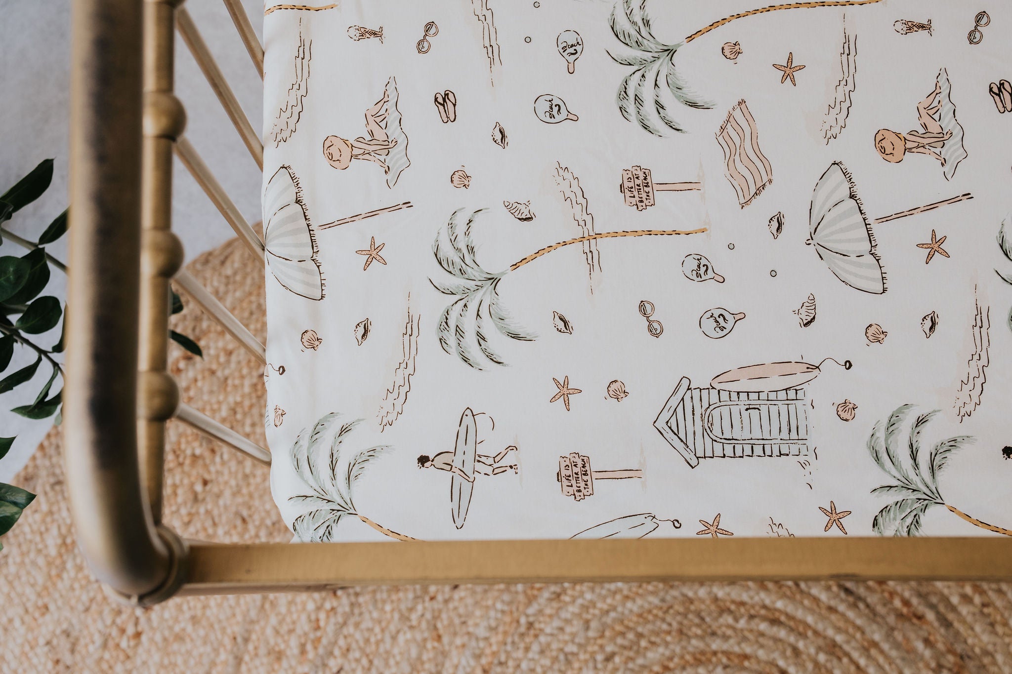 Waterproof Cot Sheet - Retro Sands