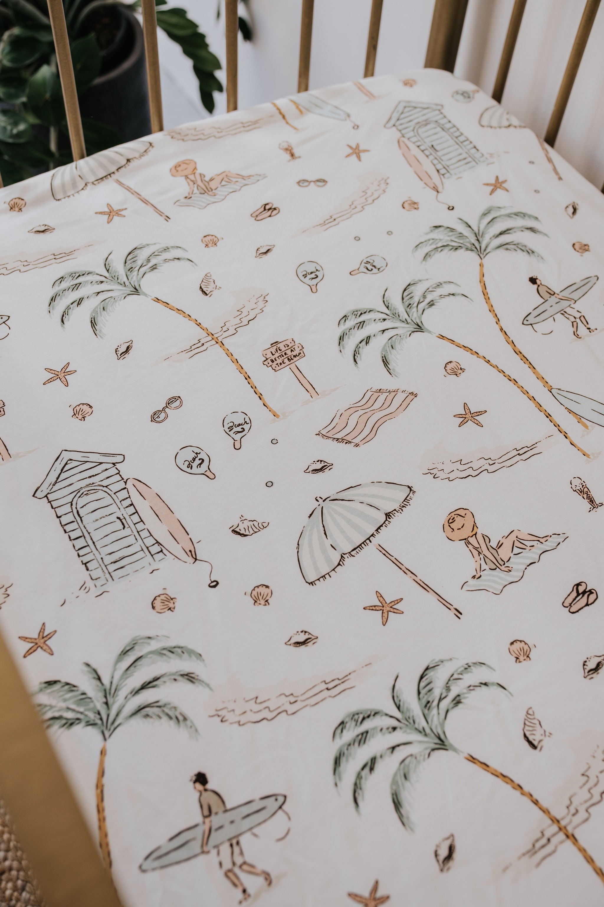 Waterproof Cot Sheet - Retro Sands