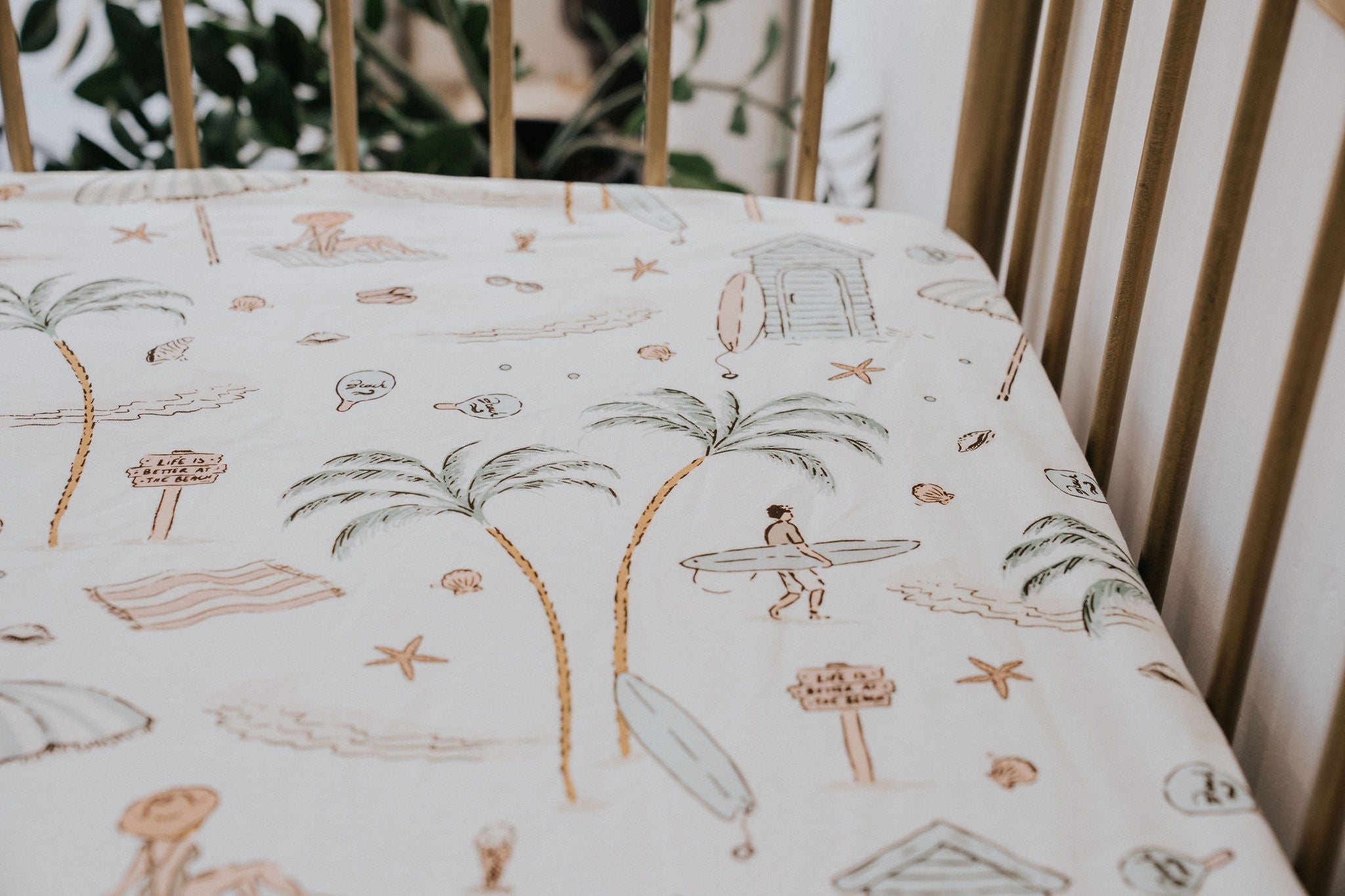 Waterproof Cot Sheet - Retro Sands