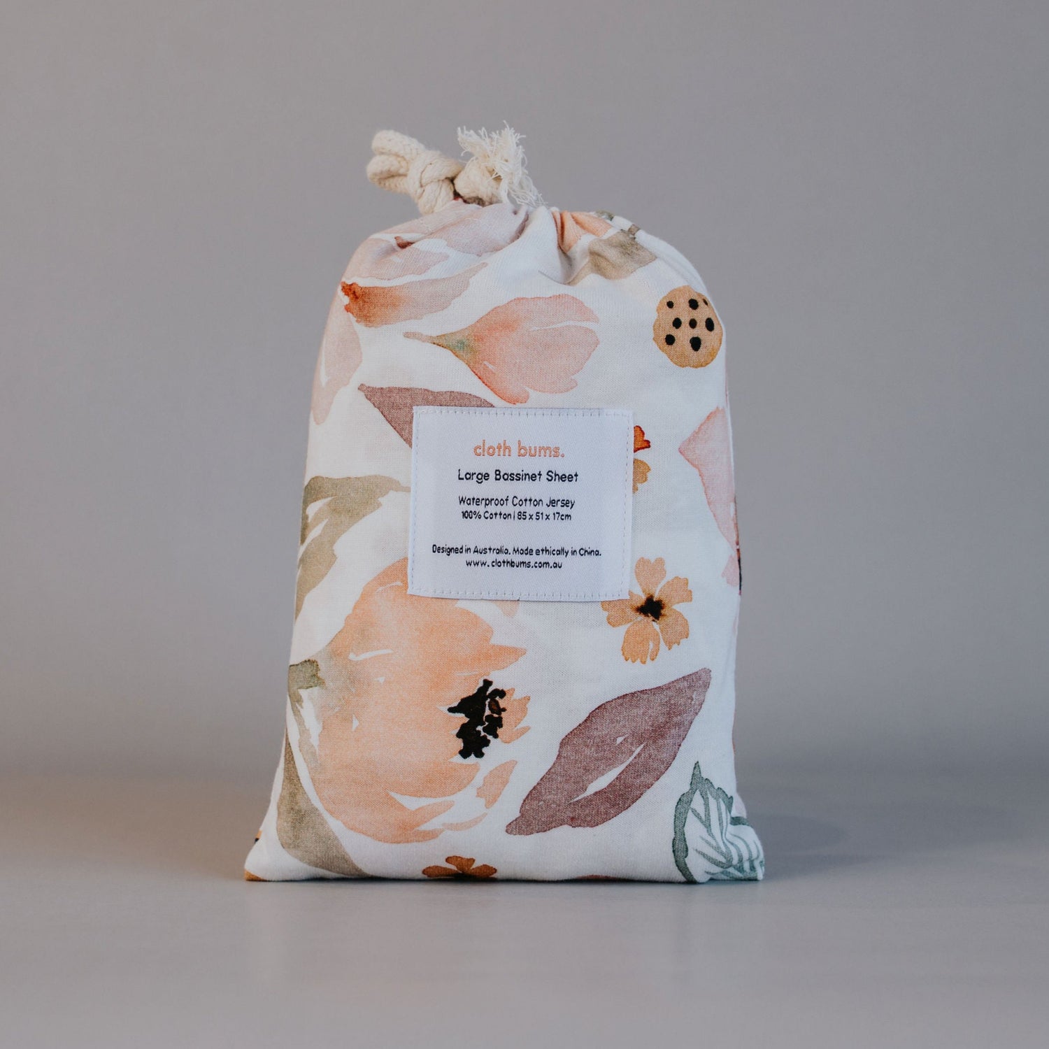 Co-Sleeper Waterproof Sheet - Peony Pop