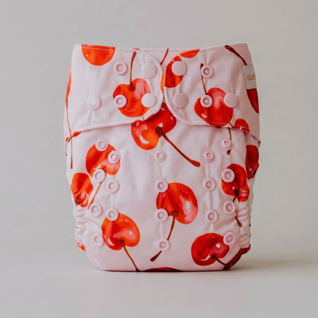 PIXIE One Size Fits Most Cloth Nappy - Cherry Pop