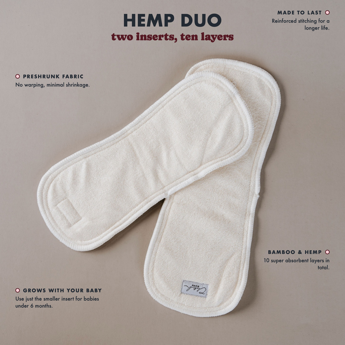 Hemp Duo insert features