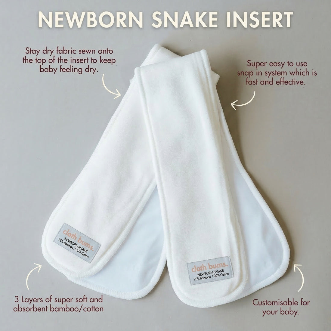 FAIRY Newborn Cover/Nappy - Berry Good