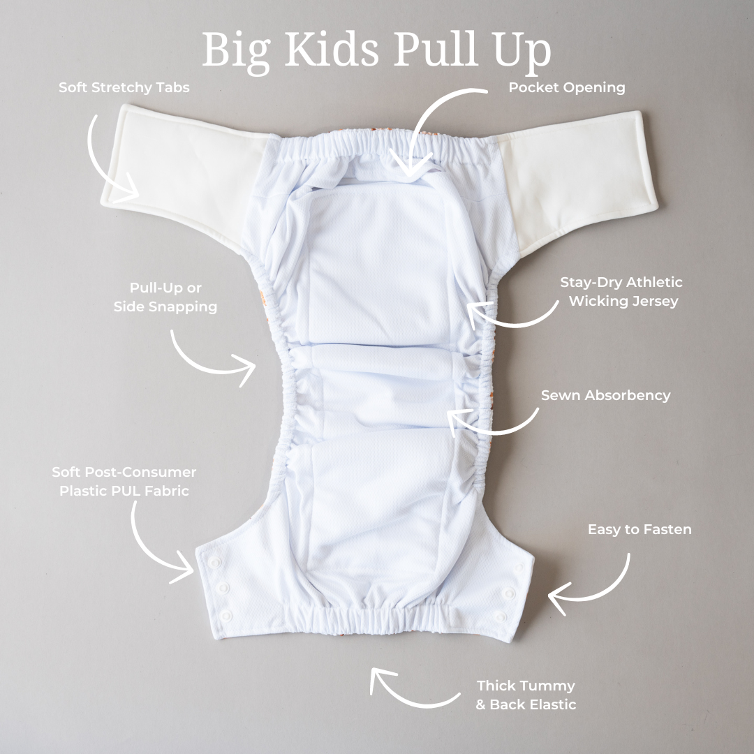 Big Kids Pull Up Cloth Nappy/Training Pant - Daisy Dukes