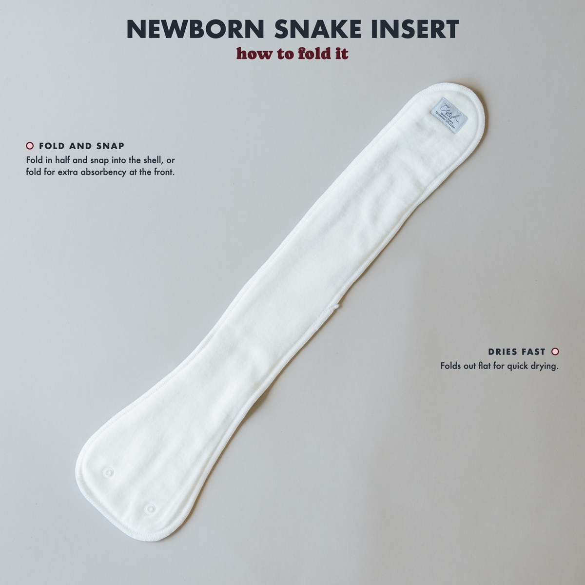 How to fold the newborn snake insert