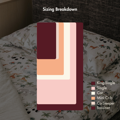 Waterproof Fitted Sheet in Single or King Single - Fern Gully