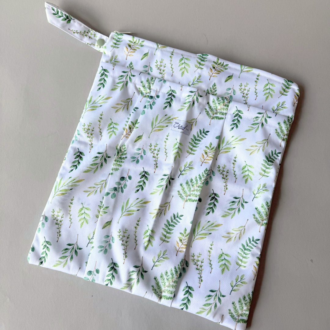 Large Double Pocket Wet Bag - Fern Gully