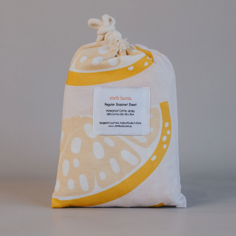 Regular Bassinet Waterproof Sheet - Pink Lemonade