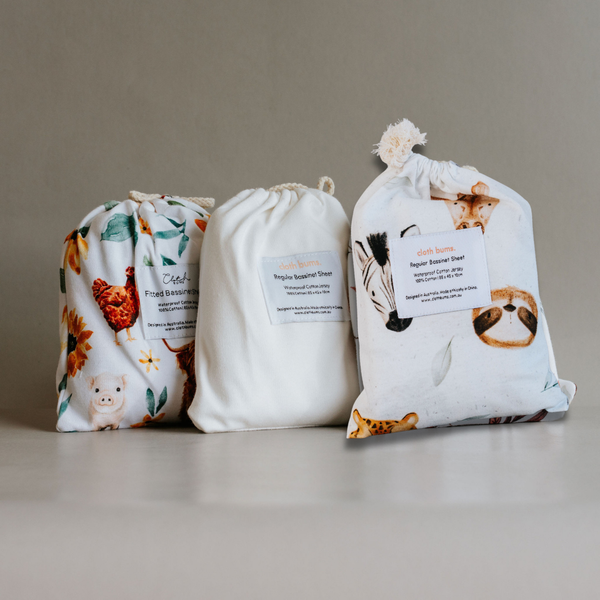 Bassinet Fitted Sheet - 3 Pack Bundle