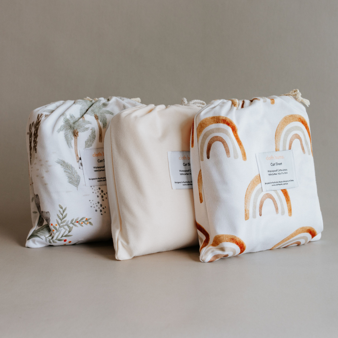 Cot Fitted Sheet - 3 Pack Bundle