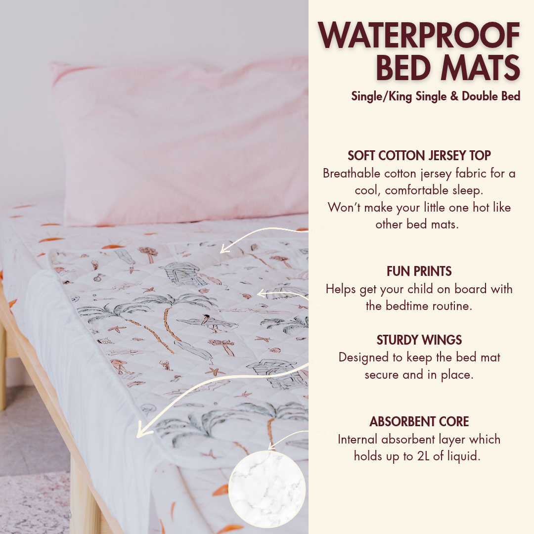 Waterproof Bed Mat - Retro Sands