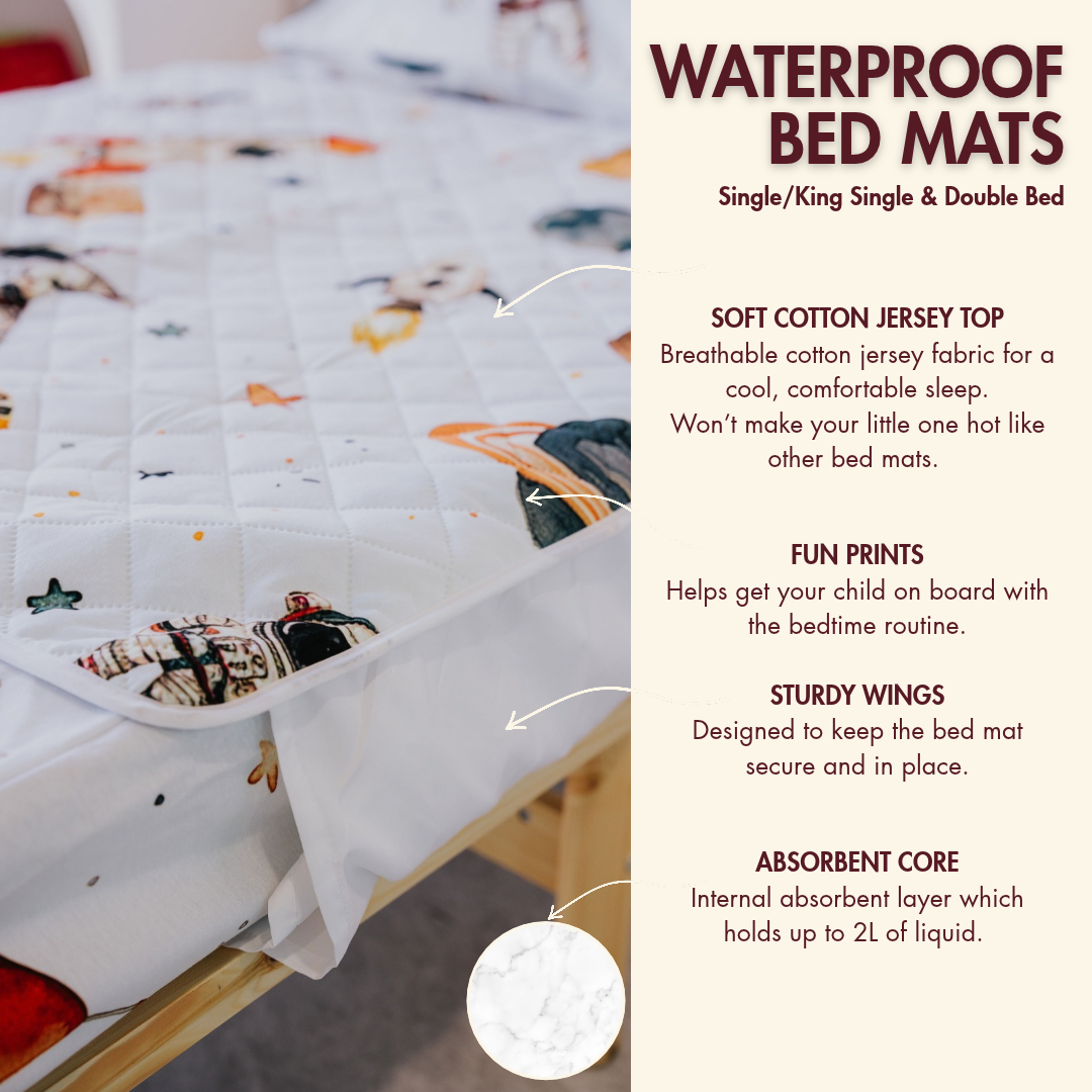 Waterproof Bed Mat - Space Jam