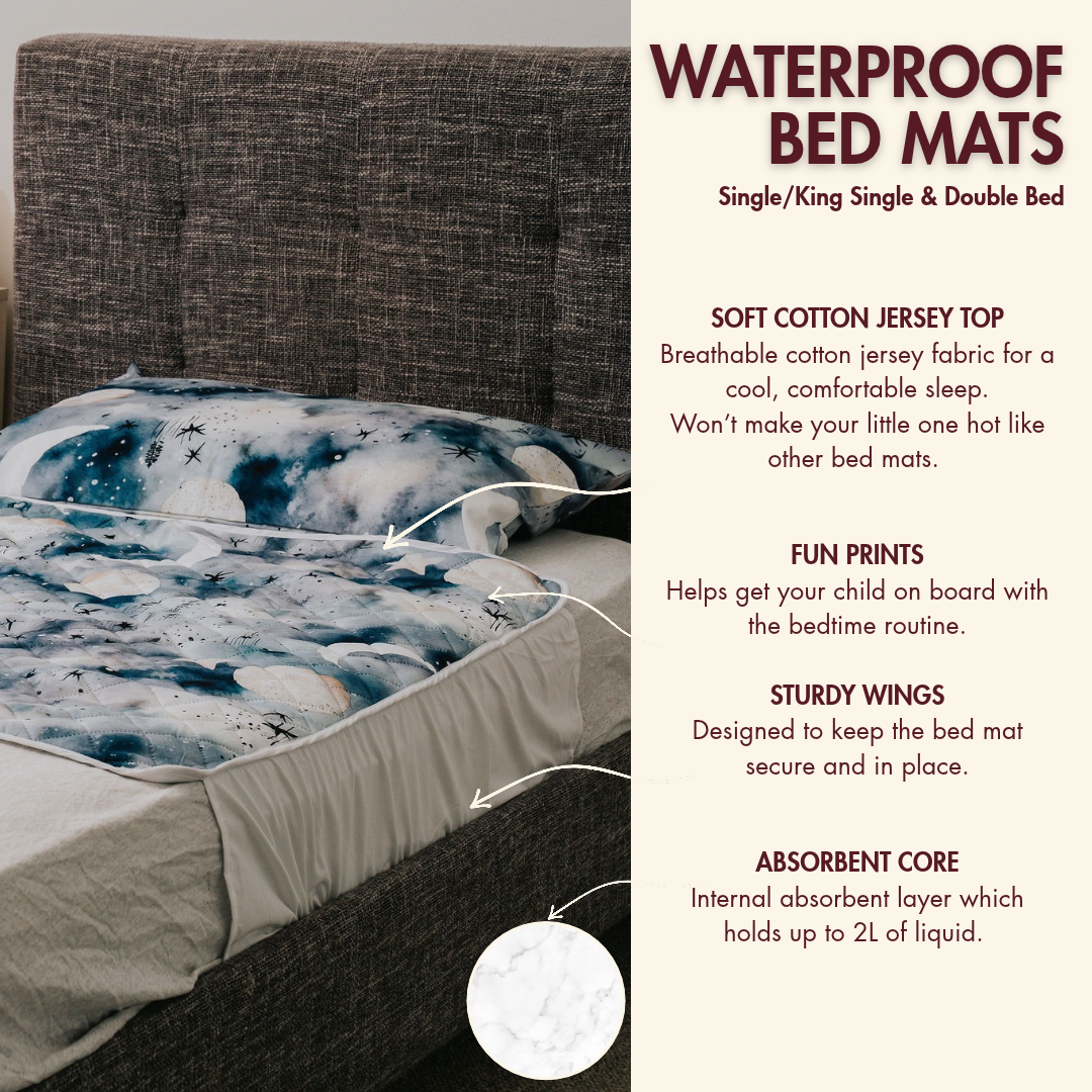 Waterproof Bed Mat - Milky Way