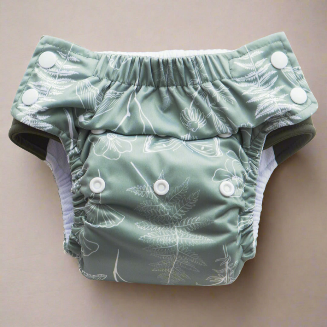 GREMLIN Pull Up Cloth Nappy/Training Pant - Olive Grove